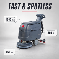 Nettoyeur de sols autoporté CleanHorse H10, machine de nettoyage des sols des gymnases scolaires, alimenté par batterie, machine de nettoyage automatique commerciale