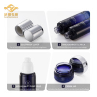 Emballage de luxe, pot de crème pour le visage de 30 g et 100 g avec couvercle argenté, pot rond écologique pour soins de la peau, flacon en verre cosmétique de 50 ml pour hydratant