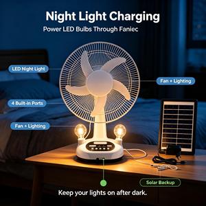 Ventilateur solaire rechargeable tendance pour la maison, mini ventilateur USB pour chambre et bureau - Product Image 1