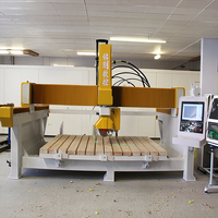 Machine de découpe de pierre horizontale multi-ponts, système CNC contrôlé par PLC, 3+1 axes, pour usage commercial