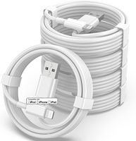 Kabel Charger Cepat USB 3Ft 6Ft 2.1A 20W Khusus untuk iPhone 16 14 13 12 11 8 7 6 Pro Max PD 20w USB-C Fast Charger
