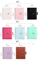 Carnet de budget OUHONG A7 Macaron avec fermeture éclair, organiseur à feuilles mobiles, enveloppes à monnaie, journal à 6 anneaux