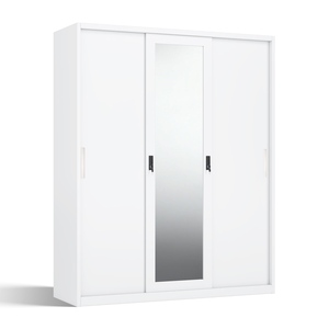 Armoire en acier imprimée avec miroir et portes coulissantes 1500 mm pour chambre à coucher - Product Image 2