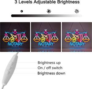 Enseigne au néon « Notaire », lumières au néon, décoration murale suspendue pour les cabinets d'avocats, enseigne au néon personnalisée pour les logos <span class=keywords><strong>de</strong></span> magasins - Product Image 3