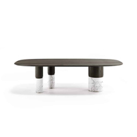 Ensemble de table à manger de luxe italien moderne nordique 6 8 places ensembles de table à manger et de chaises de luxe en bois ovale
