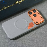 Étui magnétique Mag pour iPhone, étui en cuir pour iPhone 17, étui en cuir pour iPhone 16 Pro