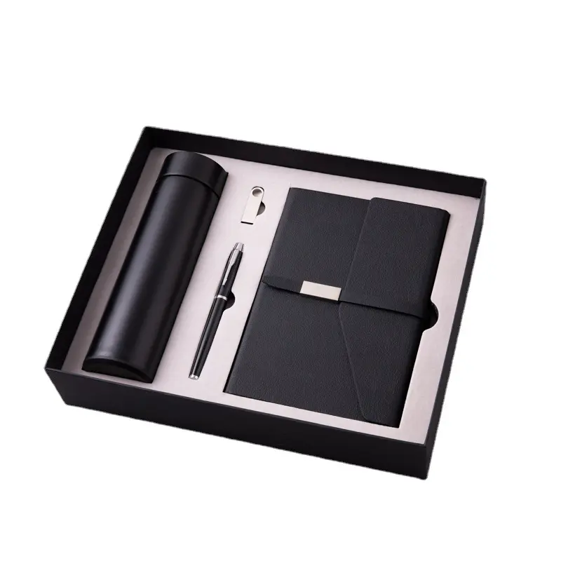 4 in 1 Multifunctional Business Insulated cup company Notebook Pen usb flash drive Gift set