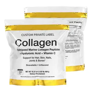 未调味的水解胶原蛋白与维生素c fournisseur de collagen marin美白紧身胶原蛋白粉末