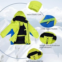 Großhandel Kinder Unisex Übergrößen Wasserdichte Atmungsaktive Umweltfreundliche PU-Skijacke mit Einfarbigem Muster und Anpassbaren Logo-Optionen