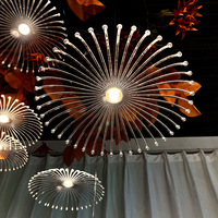 Luminaire de plafond pour mariage, 10 têtes, lumières décoratives en forme de pissenlit, guirlande suspendue en forme de Ginkgo Biloba, haute qualité, nouvelle décoration de mariage