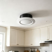Diffuseur d'air rond moderne de luxe haut de gamme en ABS avec boucle rotative, sortie d'air en disque rond pour système HVAC, utilisation extérieure
