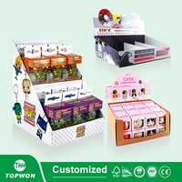 Présentoir en carton personnalisé pour jouets de voiture, cartes à jouer et autres articles de supermarché