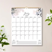 Calendrier mural 2026 imprimé sur papier couleur LCD, design cadre photo, pour affichage au bureau, planificateur de table professionnel, promotionnel