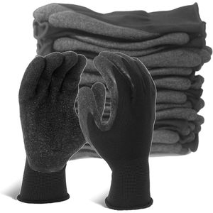 Factory-direct customizable <b>gloves</b> Safety Work <b>Gloves</b> XXL Black Latex Coated Anti Slip General Purpose Multi Use <b>For</b> <b>Men</b> Women - Product Image 1