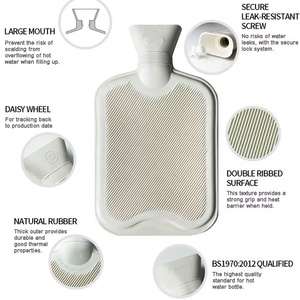 Bolsa de botella de agua caliente, cubierta de felpa, animales de peluche, cubierta de botella de agua caliente, muestra gratis, goma de 2000ml <span class=keywords><strong>con</strong></span> látex de piel de conejo Nantong - Product Image 4