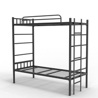 ODM Lit superposé à deux étages en métal avec rangement, cadre de lit mezzanine au design moderne pour dortoir et appartement, hôtel, vente bon marché