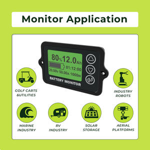 Monitor de Batería Inteligente EJ-BC10 10V-80V para Paquetes de Baterías con Pantalla LCD, Shunt 75A/150A/500A, Medidor SOC de Alta Precisión - Product Image 6