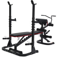 Banc de musculation multifonctionnel pour haltères et machines à tirer les lats avec bancs et racks parfaits Accessoires