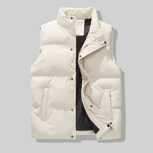 <span class=keywords><strong>Veste</strong></span> matelassée imperméable légère et chaude à col montant <span class=keywords><strong>sans</strong></span> manches, fermeture éclair, costumes décontractés, duvet <span class=keywords><strong>de</strong></span> canard, hiver, femmes et hommes - Product Image 5