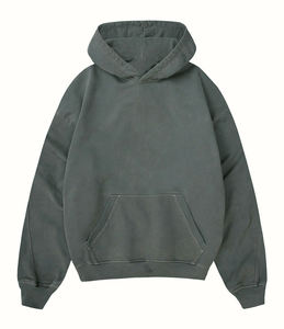 Sudaderas con Capucha para Hombre de Alta Calidad, Estilo Vintage, Lavado Ácido, 100% Algodón Terry, Color Sólido, Logotipo Personalizado, Hombros Caídos, Talla Grande - Product Image 6