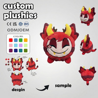 Poupées en peluche personnalisées de haute qualité, motif dessin animé, robe florale, cheveux bouclés, pour filles, présentoirs de magasin de vêtements pour enfants, sac à dos personnalisé