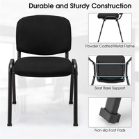 Chaise de formation en mobilier scolaire pour étudiants Chaise d'ordinateur de conférence de bureau avec bloc-notes Table et chaise ergonomiques pour écoles