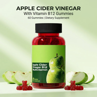 Gummies multivitaminés au vinaigre de cidre de pomme Fairoy personnalisés avec B12, 60 unités, OEM