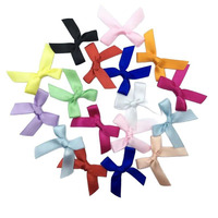 1.5CM 100% Polyester Satin Ruban Arc Mini Arcs pour DIY Artisanat Vêtements Chaussette Accessoires Emballage Cadeau Décoration De Mariage