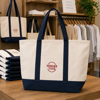 Sac de courses en toile de coton personnalisé avec logo, grand format, poignées robustes, pour la promotion de marque, la vente au détail et les commandes en gros – Fournisseur