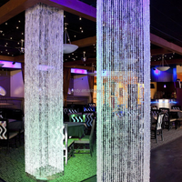 Décoration de plafond suspendu pour fête de mariage, rideau de cristal, lustre, perles suspendues au plafond