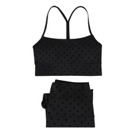 Soutien-gorge de sport sans couture léger et de haute qualité pour femme, bretelles en Y, maintien moyen, en Spandex/Nylon – Logo tendance sur le devant