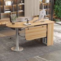 Bureau de direction moderne, mobilier de bureau simple, bureaux de personnel semi-circulaires de luxe, fonctionnalité convertible