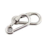 Prix usine gros matériel 304/316 mousqueton en acier inoxydable mousqueton avec oeillet et écrou