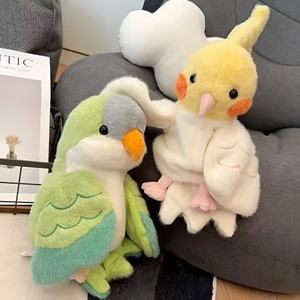 ตุ๊กตาหุ่นมือรูปนกแก้ว ของเล่นตุ๊กตาผ้าพลัฌนุ่มๆ หุ่นมือพูดได้ รูปนกฮูก นกยูง นกทูแคน ของขวัญสำหรับเด็กผู้หญิงตัวเล็ก - Product Image 1