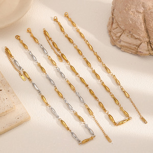 Small Fish Titanium Steel Necklace And Bracelet <b>Set</b> Animal Shape Unisex Jewelry 18K Stainless Steel Fashion <b>Beaded</b> Necklaces - Product Image 3