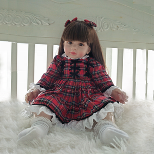 Poupée princesse en porcelaine <span class=keywords><strong>60</strong></span> <span class=keywords><strong>cm</strong></span>, 55 <span class=keywords><strong>cm</strong></span>, modèle réaliste, corps de 24 pouces, vinyle silicone, grande poupée anniversaire pour fille - Product Image 3