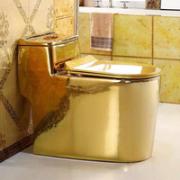Salle de bain Dubaï Toilette couleur or One Piece Céramique Couleur plaquée or Wc Toilette à vendre