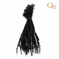Extensions de cheveux humains au crochet Premium Inter Curly Locs, 6-30 pouces, 0,3 cm, couleur naturelle, faits à la main, doux, légers, longue durée