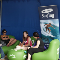 Airvon Kompakter Runder Aufblasbarer Ottoman Langlebige Sitzlösung für Event-Marketing-Bereiche