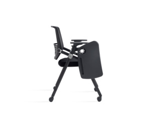 Silla de oficina apilable de diseño moderno con tablero de escritura extraíble Asiento para visitantes de malla equipado con bolsillo para libros - Product Image 4
