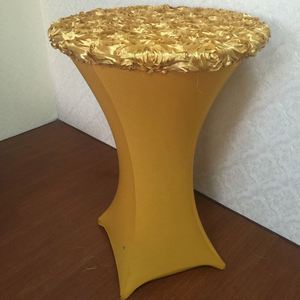 Multi-Color <b>Round</b> Cocktail <b>Table</b> <b>Cover</b> Stretch Nightclub and Hotel <b>Table</b> <b>Cover</b> for Promotional Party Supplies - Product Image 1