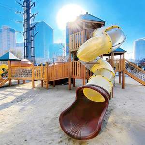 Structure en bois pour aire de jeux extérieure pour enfants, équipement d'escalade personnalisé haute résistance pour l'extension des zones de loisirs - Product Image 5