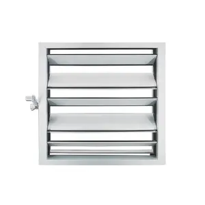 Systèmes de cvc grille d'air carrée de ventilation en aluminium, amortisseur de contrôle manuel du volume pour conduit