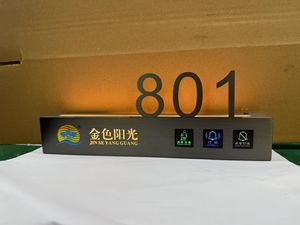 Plaques de porte modernes en acier inoxydable avec éclairage LED, résistantes à l'eau, durables, numéros de maison pour extérieur, école, hôtel, appartement - Product Image 6