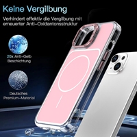 Coque de téléphone magnétique transparente anti-jaunissement avec béquille pour appareil photo, protection intégrale antichoc 360° pour iPhone 14