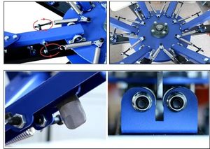 <strong>Manual</strong> T-Shirt <strong>Screen</strong> <strong>Printing</strong> Machine <strong>4</strong> <strong>Color</strong> 6 <strong>Station</strong> Silk Press for Shop Small Business Diy Starter Kit Cotton Polyester - Product Image 4