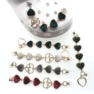 2025 nouveauté haut de gamme métal cristal <span class=keywords><strong>roche</strong></span> sabot chaînes à la mode chaussure décoration accessoire pour femmes bricolage sabot chaussures - Product Image 5