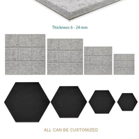 Panneaux acoustiques hexagonaux en feutre pour animaux de compagnie, résistants au feu et insonorisants, pour décoration intérieure moderne, vente en gros, personnalisables, HENGJIU
