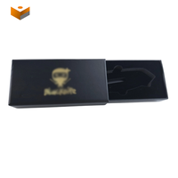 Boîte cadeau en papier kraft recyclable rigide avec tiroir coulissant, impression personnalisée du logo, pour couteau pliant, vente en gros