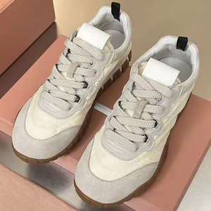 Zapatos Deportivos Blancos de Diseño 2025 con Entresuela de Cuero Genuino, Cierre de Cordones, Zapatos para Caminar de Lujo Ligero y a la Moda - Product Image 5